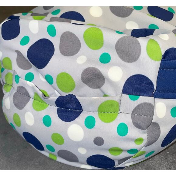 FOM Brookstone Polka Dot Tube Microbead Nylon Plush Stuffed Pillow 12" Pocket - Picture 3 of 9